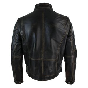 Multi-Pocket Genuine Leather Field Jacket