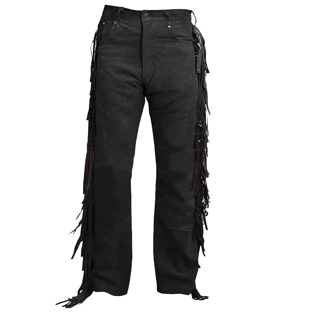 Classic Cowboy Suede Pants with Fringes