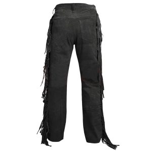 Classic Cowboy Suede Pants with Fringes