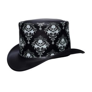 Mens Genuine Leather Top Hat