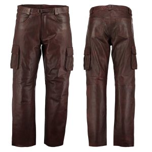 Weather-Resistant Leather Hunting Pants