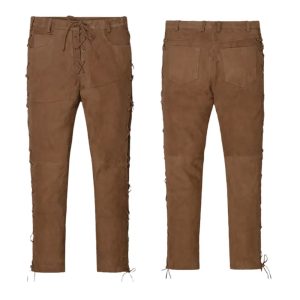 Multi-Pocket Leather Hunting Trousers