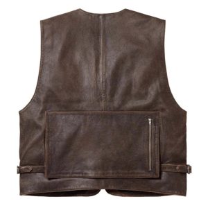 Vintage Style Genuine Leather Hunting Vest