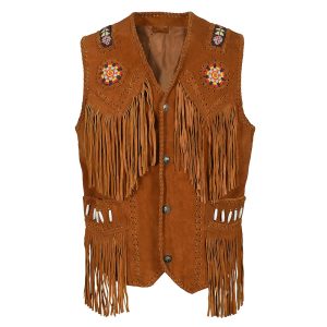 Premium Western Leather Vest for Cowboys