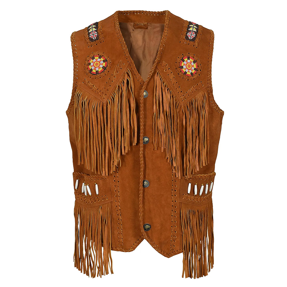 Premium Western Leather Vest for Cowboys