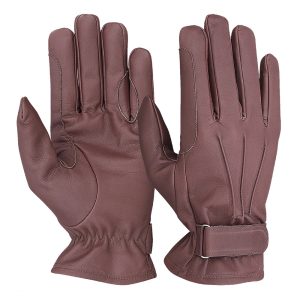 Durable leather equestrian gloves
