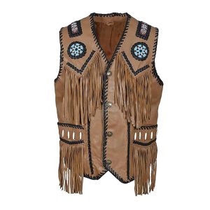 Men’s Western Leather Cowboy Vest
