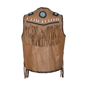 Men’s Western Leather Cowboy Vest